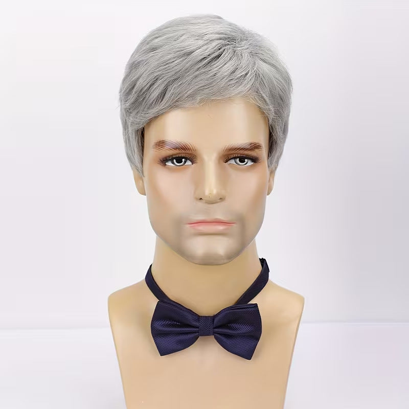 Men's Partial Short Head Cover Rose Net Men's Wig
