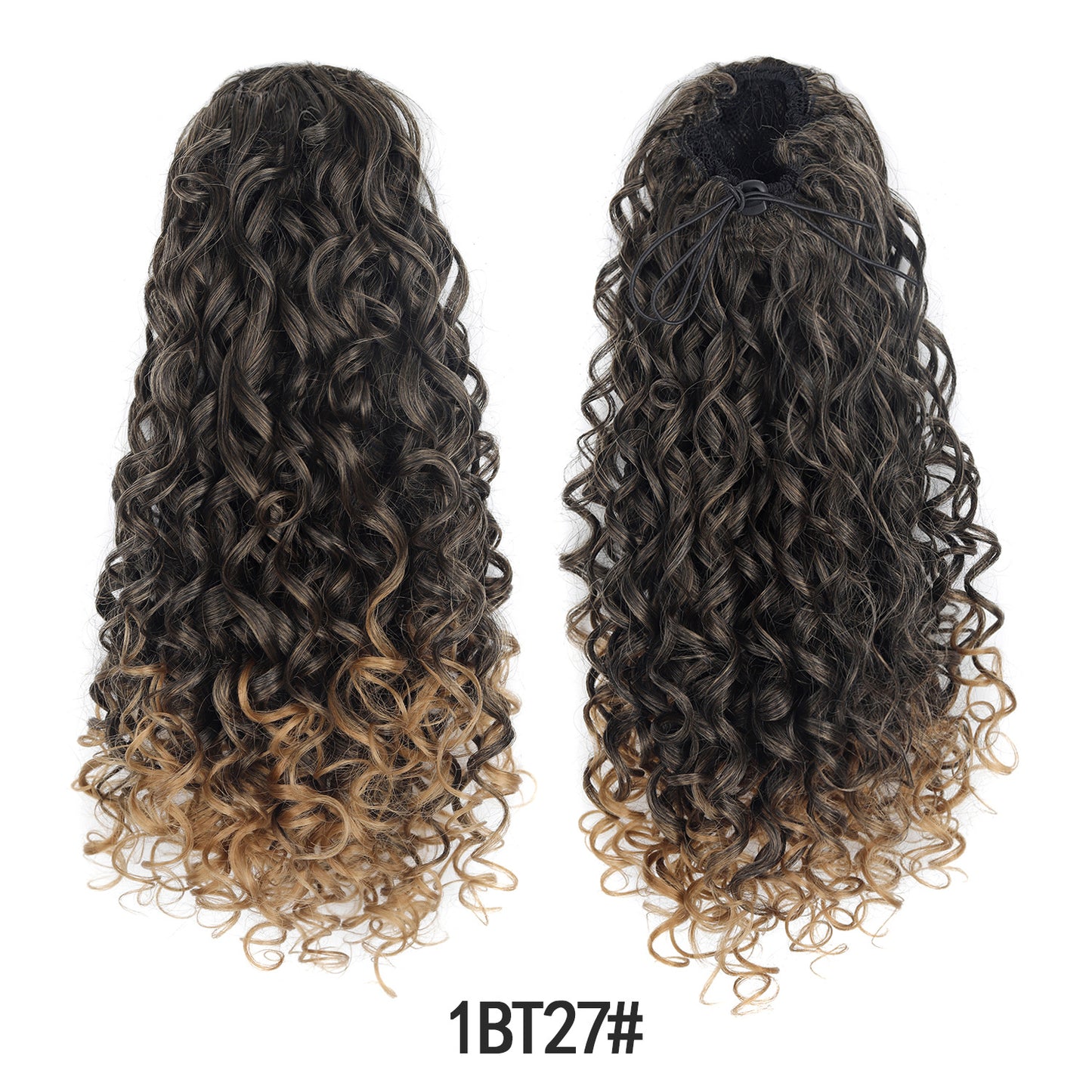 Mid-length Curly Hair Spring Roll Roman Retro Wig Ponytail