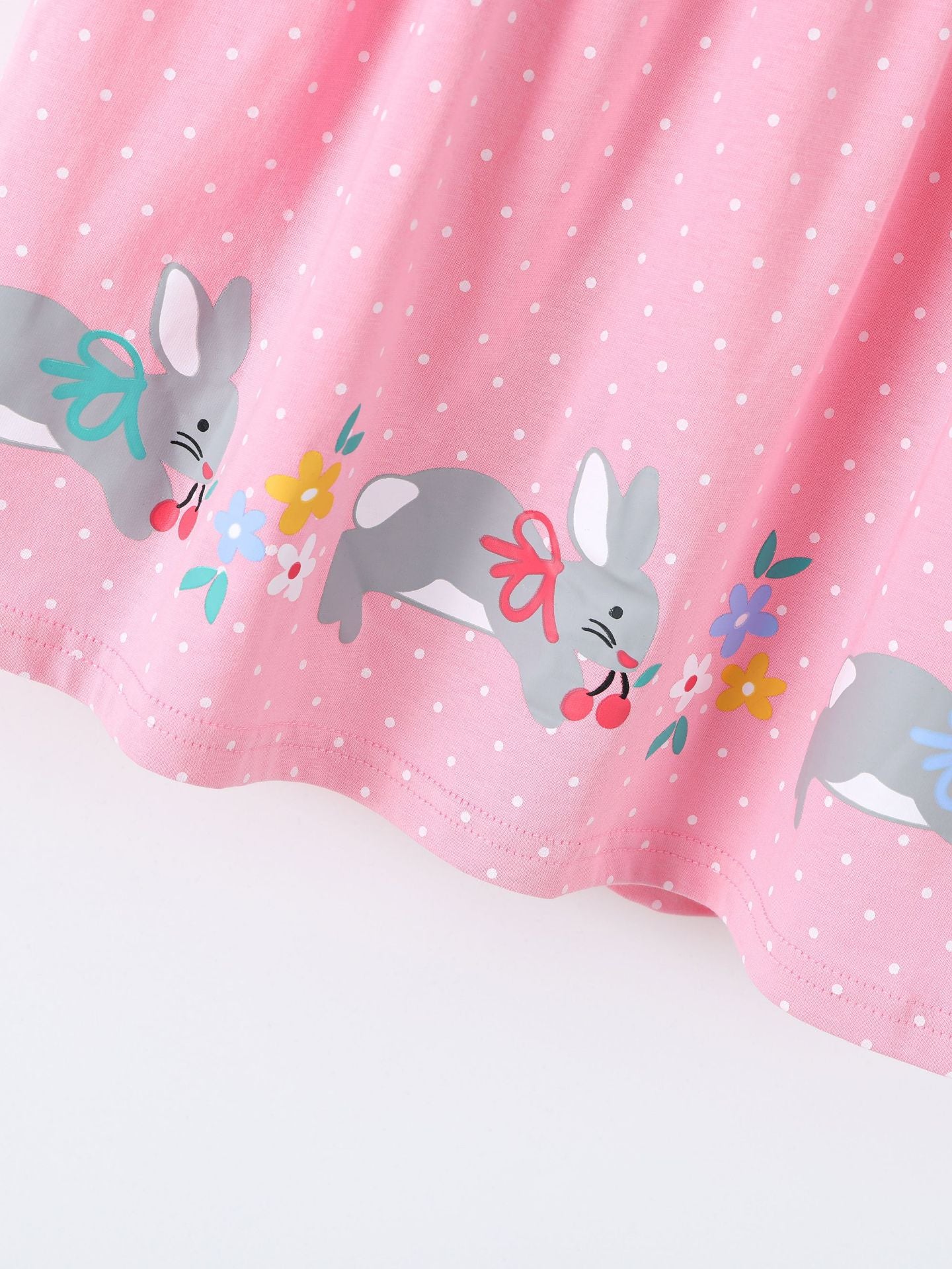 Children's Summer Fashion Rabbit Printed Skirt Princess Round Children's Dress