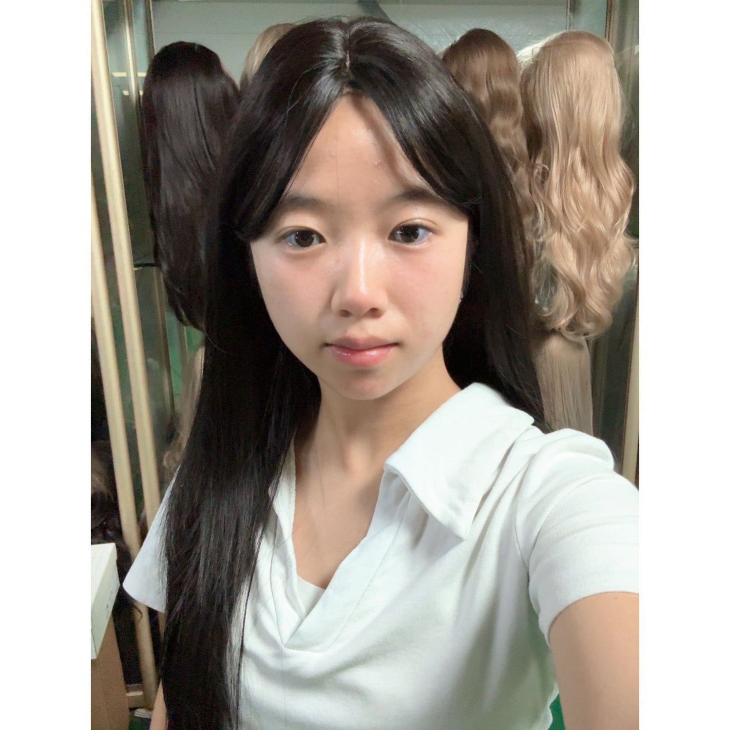 Small Lace Curly Hair Medium Natural Long Straight Wig