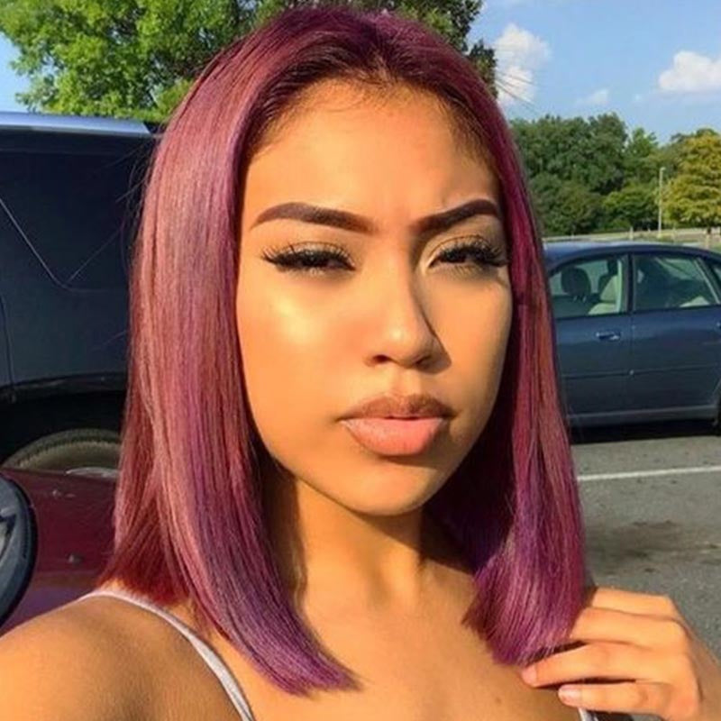 Innovative Stylish Women's Front Lace For Wig Short Straight Hair