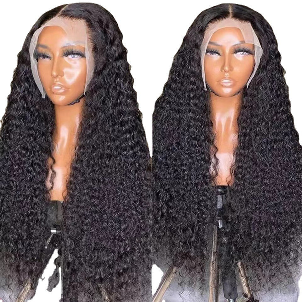 Small Curly Hair Front Lace Medium Chemical Fiber Wig Long Curls