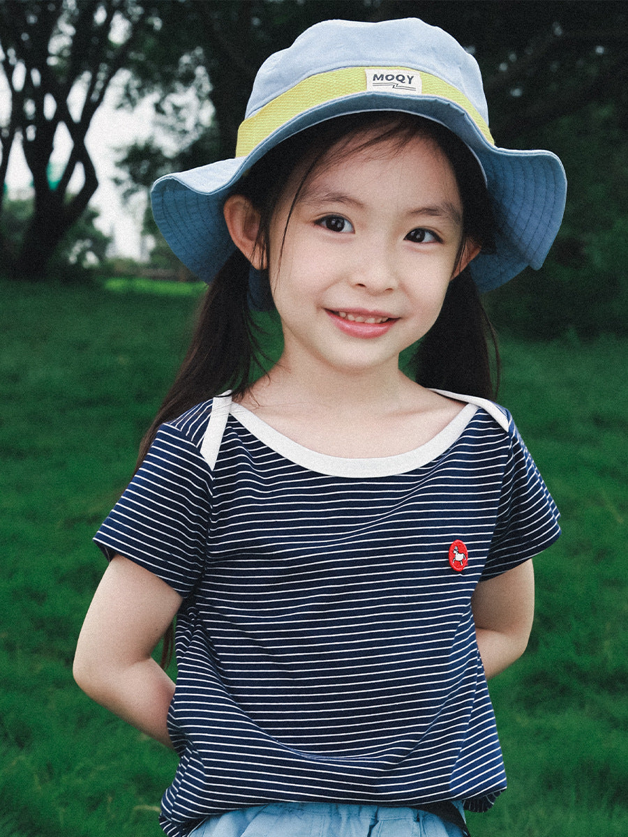 Children's Striped Short-sleeved Summer Half Sleeve Top Children's T-shirt