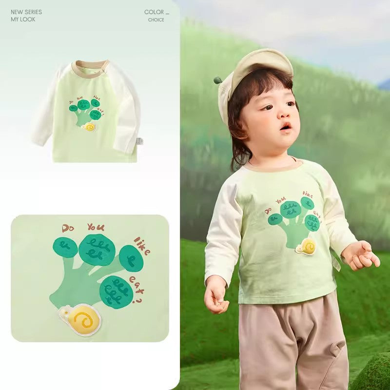 Children's Thin Undershirt For Boys Spring Pure Children's T-shirt