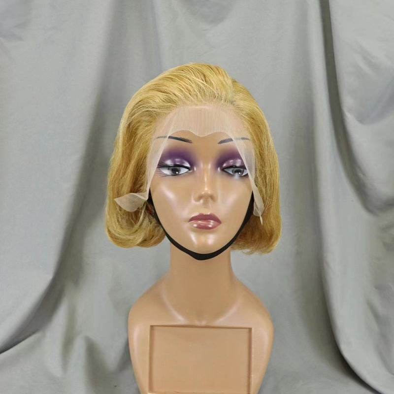 Frontal Pixie Bob Human Color Lace Real Hair Wig