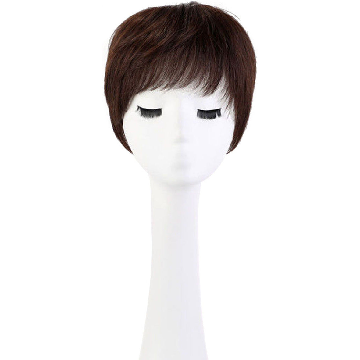 Curly Real Full Human Hand Woven Mother Style Men's Wig