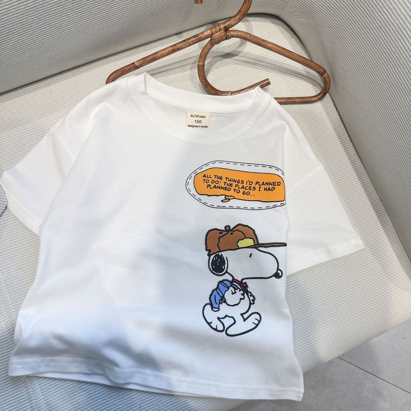 Children's Summer Cartoon Boys Tops Round Neck Children's T-shirt