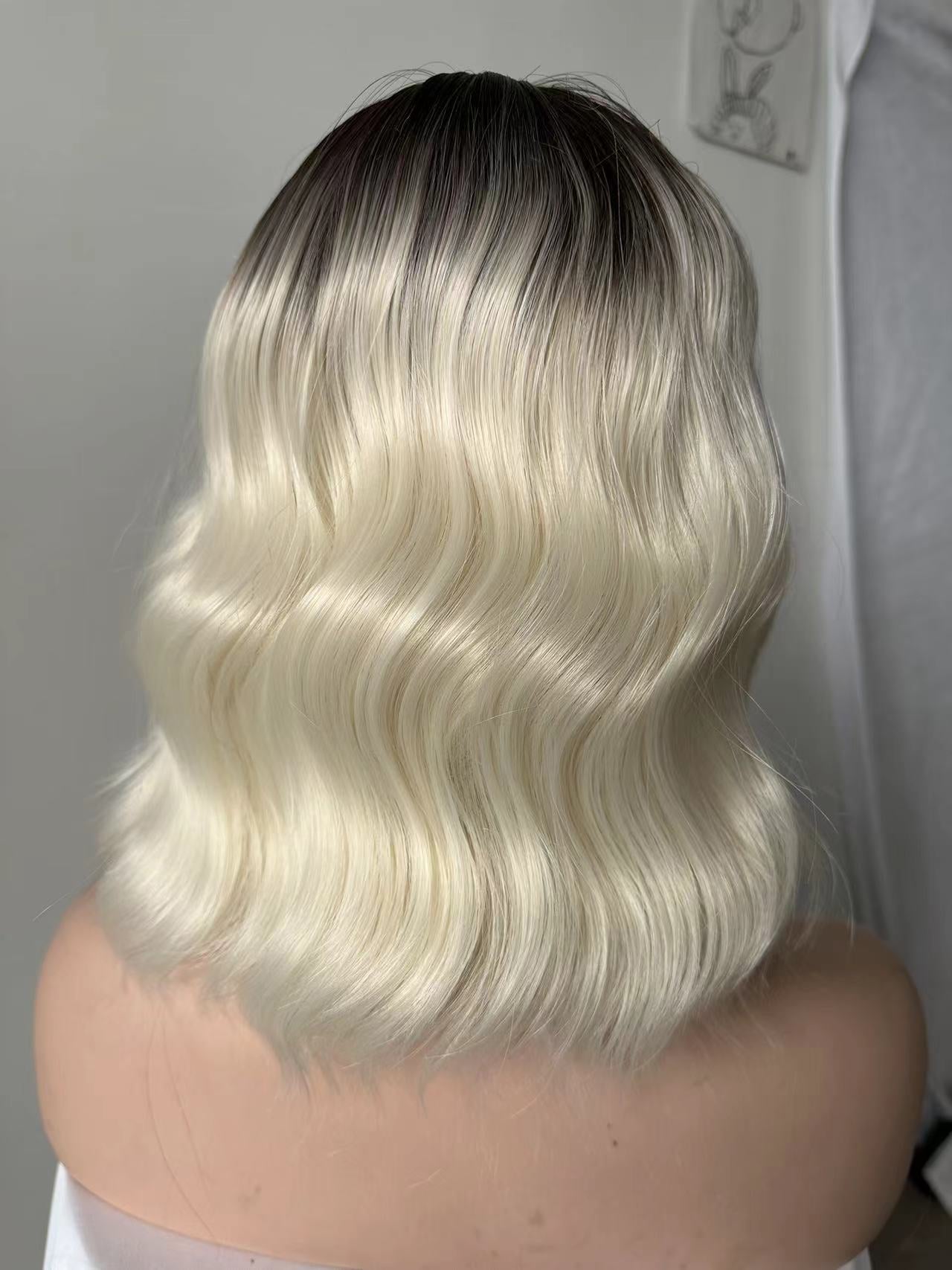 Versatile Pretty Creative Festival Water Ripple Wig Short Curly Hair