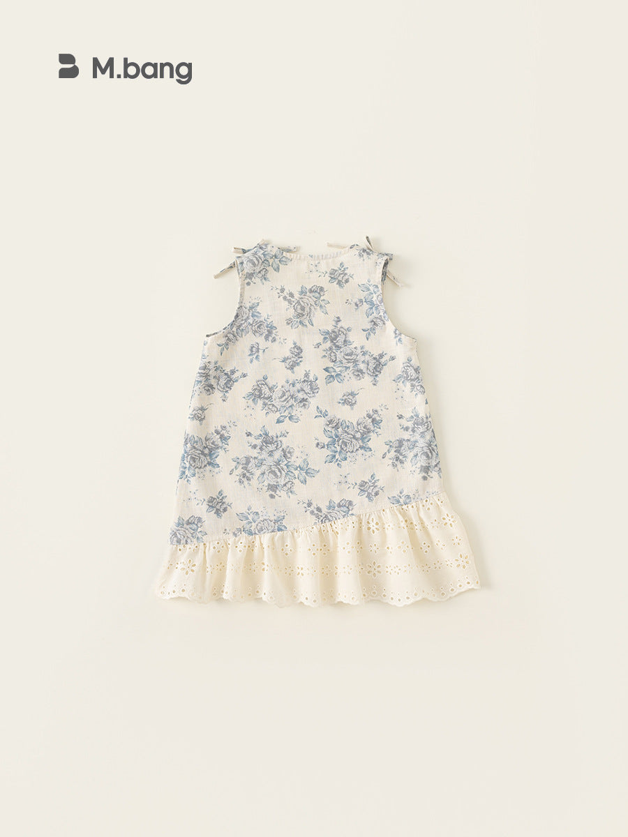 Children's Sundress Summer Small Sleeveless Floral Sweet Children's Dress