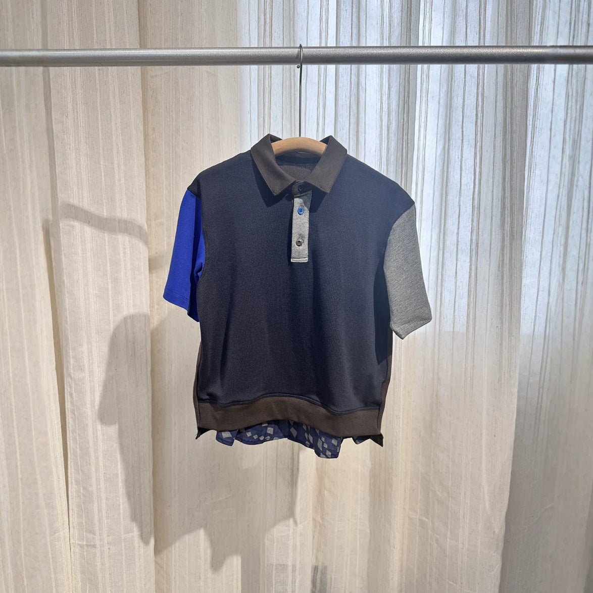 Boys Color Matching Trendy Shirt Fake Two-piece Children's T-shirt