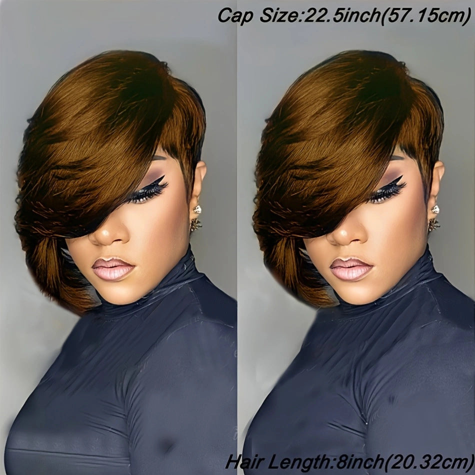 Women's Fashion Synthetic Wigs Black Partial Wig Short Curly Hair