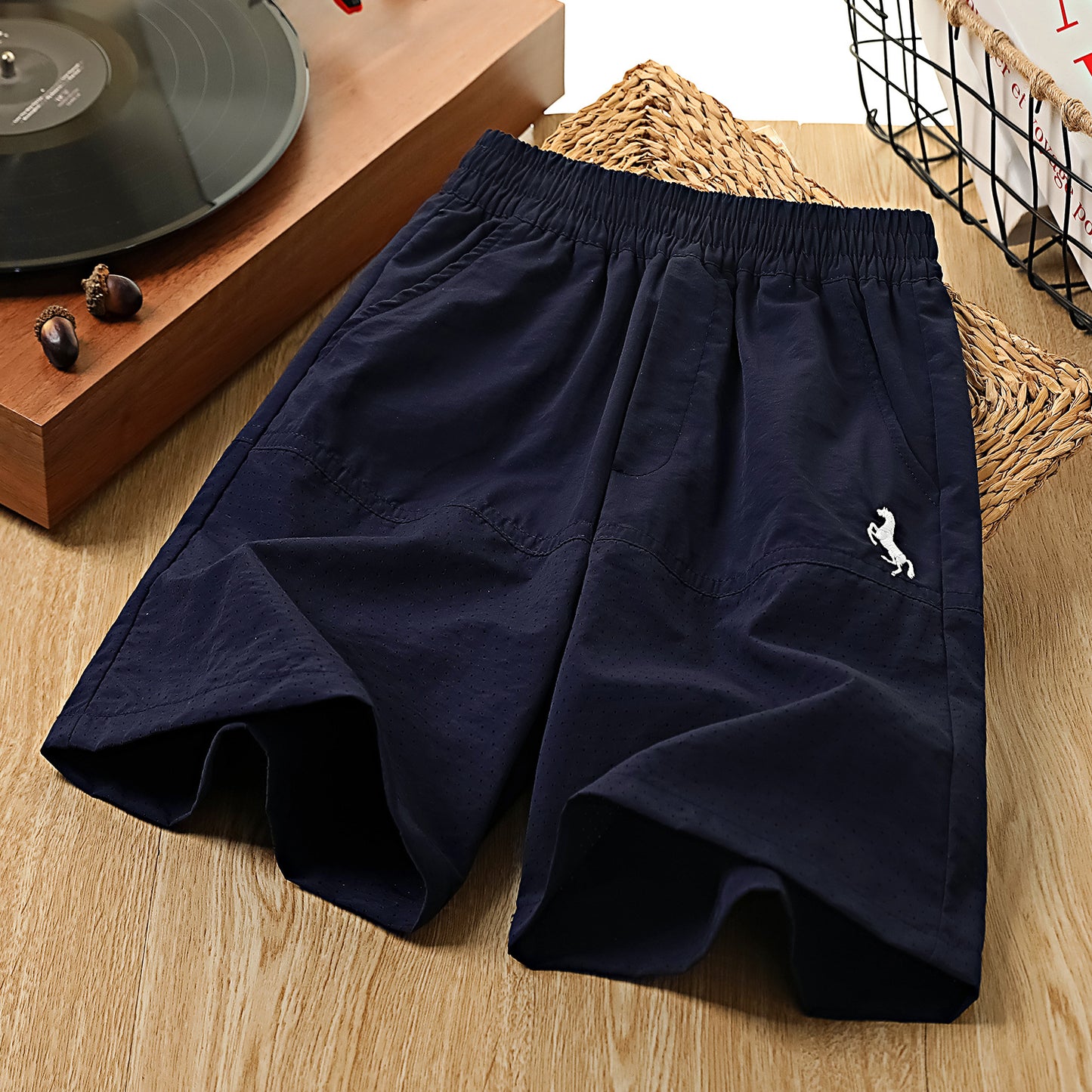 Shorts Summer Thin Loose Breathable Knee Length Fashion Embroidered Perforated Children's Pants