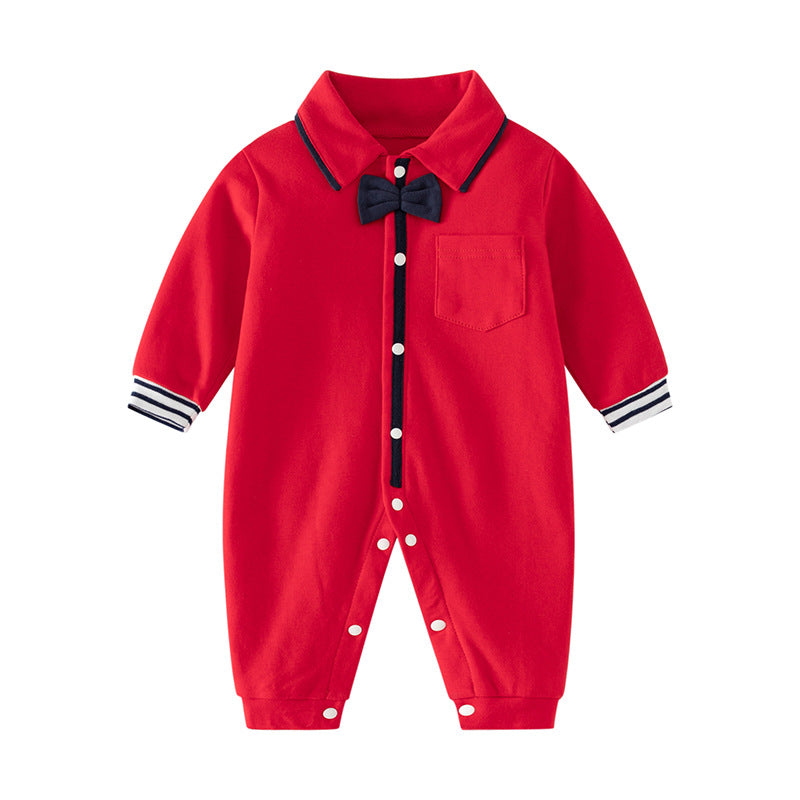 Jumpsuit Pure Cotton Simple Long Sleeve Romper Male Female Baseball Jumpsuit, Climbing Suit