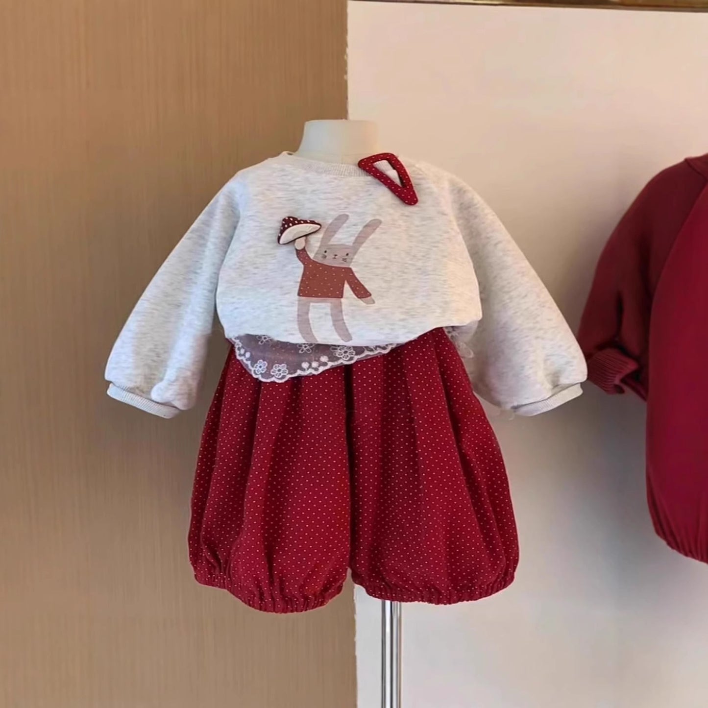 Sweater Set Korean Style Autumn Versatile Children's Suit