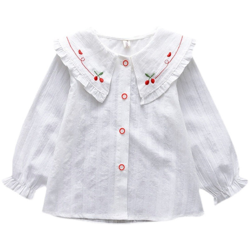 Children's Korean Style Long Sleeve Fashionable Pure Cotton Children's Shirt
