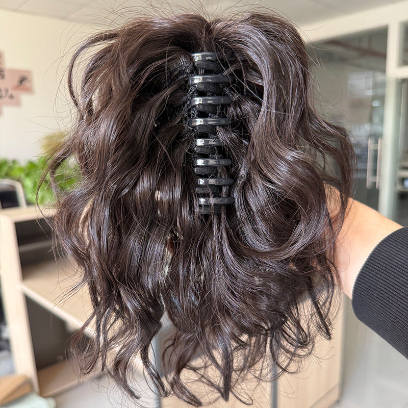 Hair Half Tie Light Without Draping Waterfall Curly Female Catch Wig Ponytail