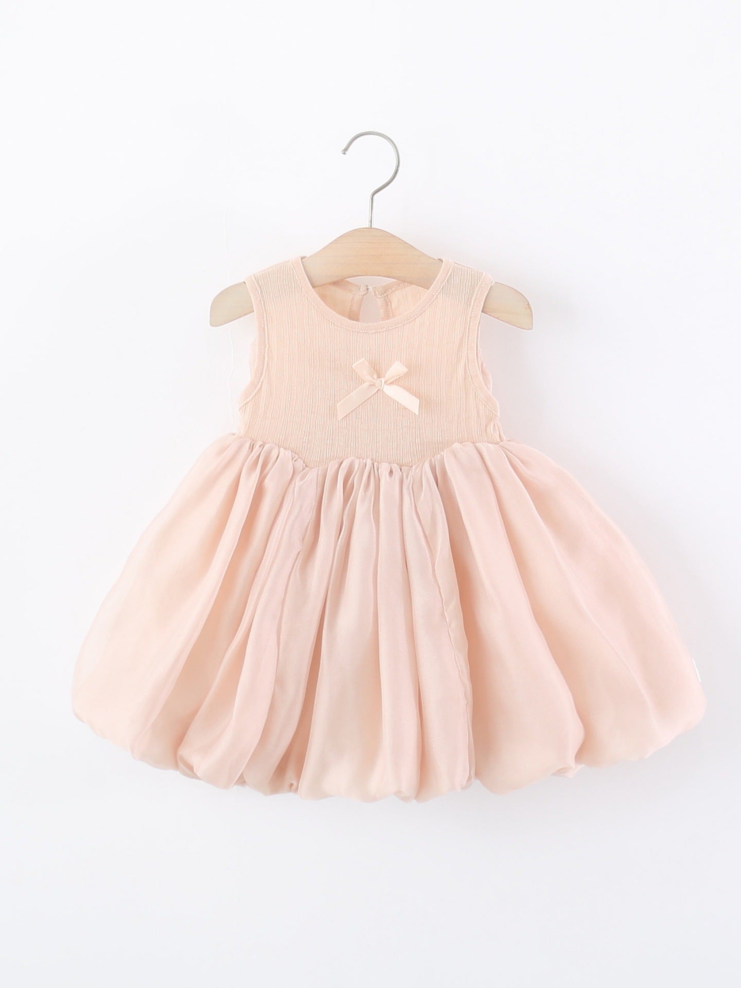 Children's Trendy Clothing Sleeveless One-piece Summer Back Big Bowknot Bud Princess Children's Dress