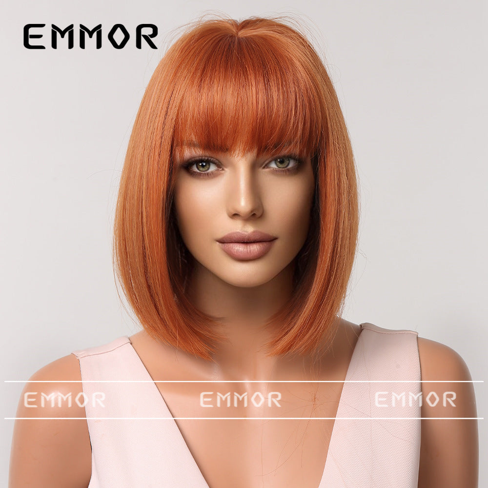 Elegant Classic Innovative Popular Gradient Gray Wig Short Straight Hair