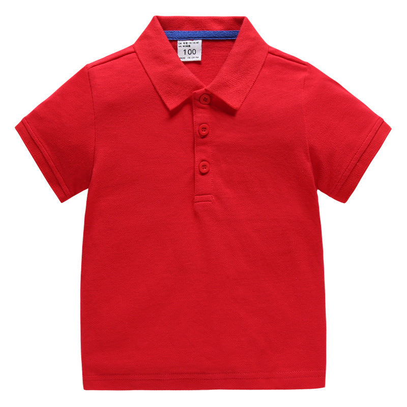 Children's School Uniform Clothing Summer Boys Korean Style Shirt Half Sleeve Children's T-shirt