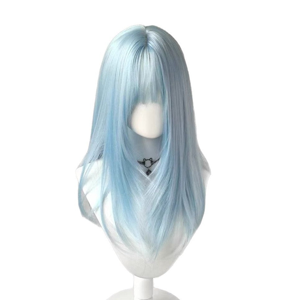 Classy Fashion Medium African Chemical Fiber Long Straight Wig