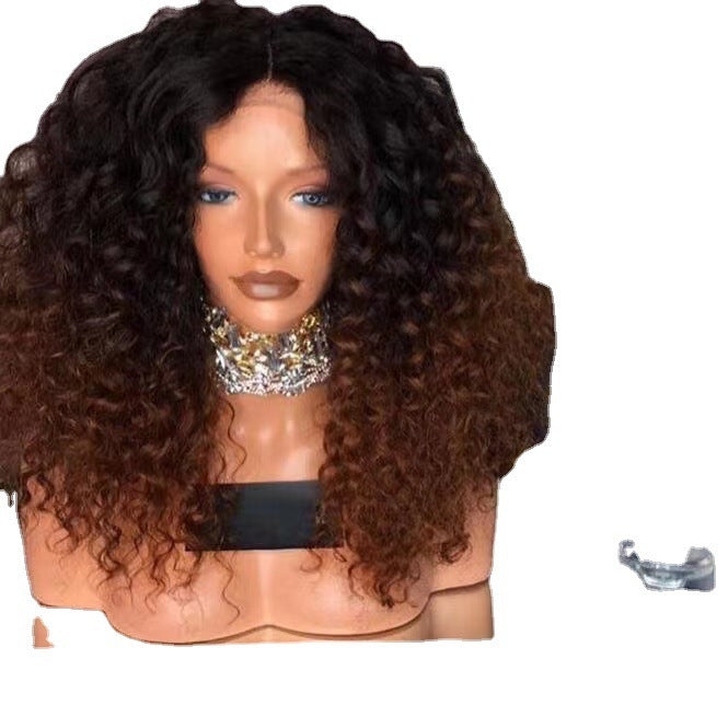 Women's Synthetic Wigs African Head Cover Curly Wig Long Curls