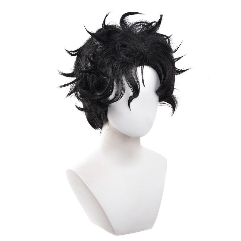 Supernatural Armed Black Top Short Hair Bold Cos Wig