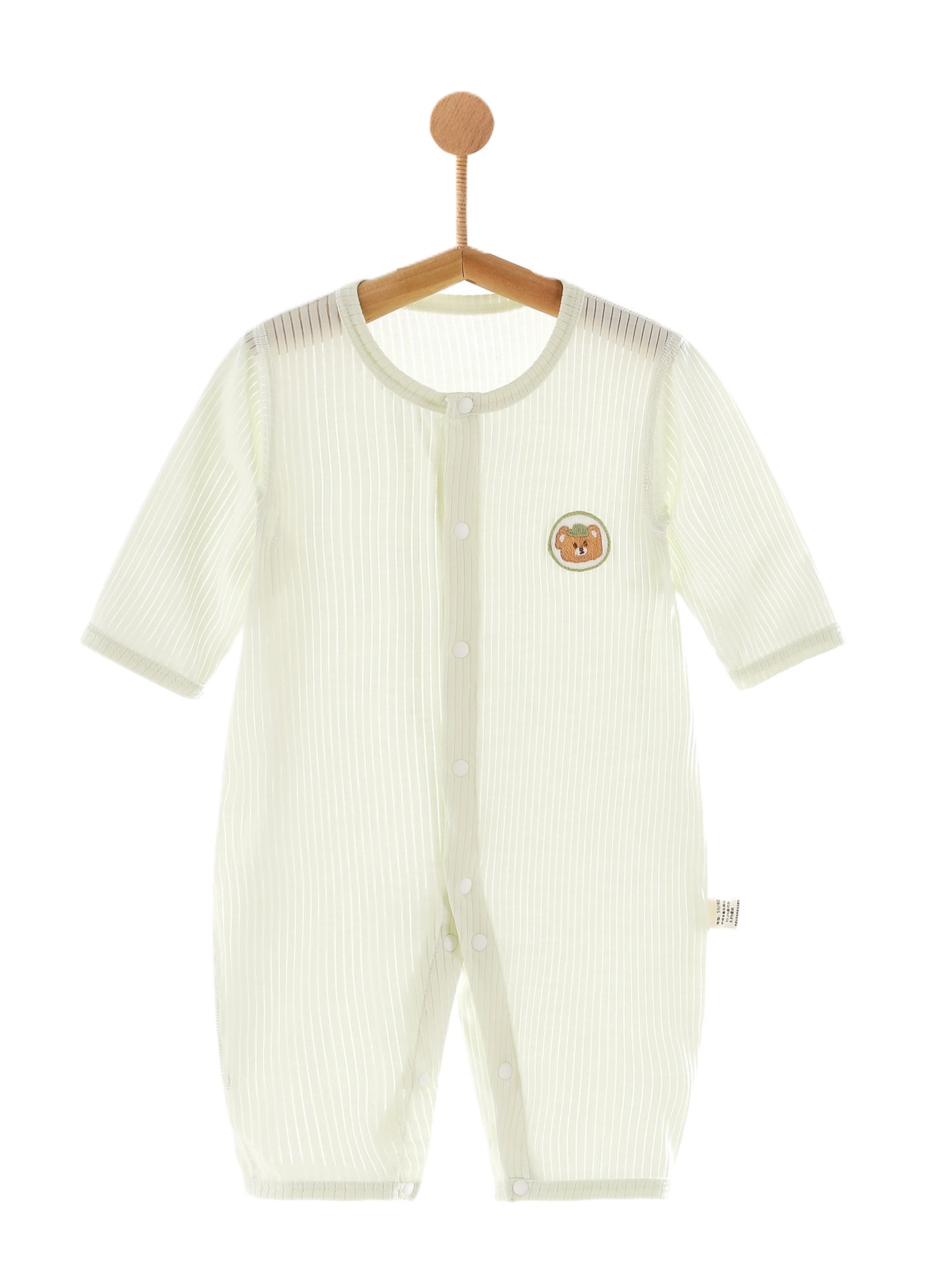 For Babies Summer Thin Air Conditioning Room Boys Long-sleeved Modal Jumpsuit, Climbing Suit