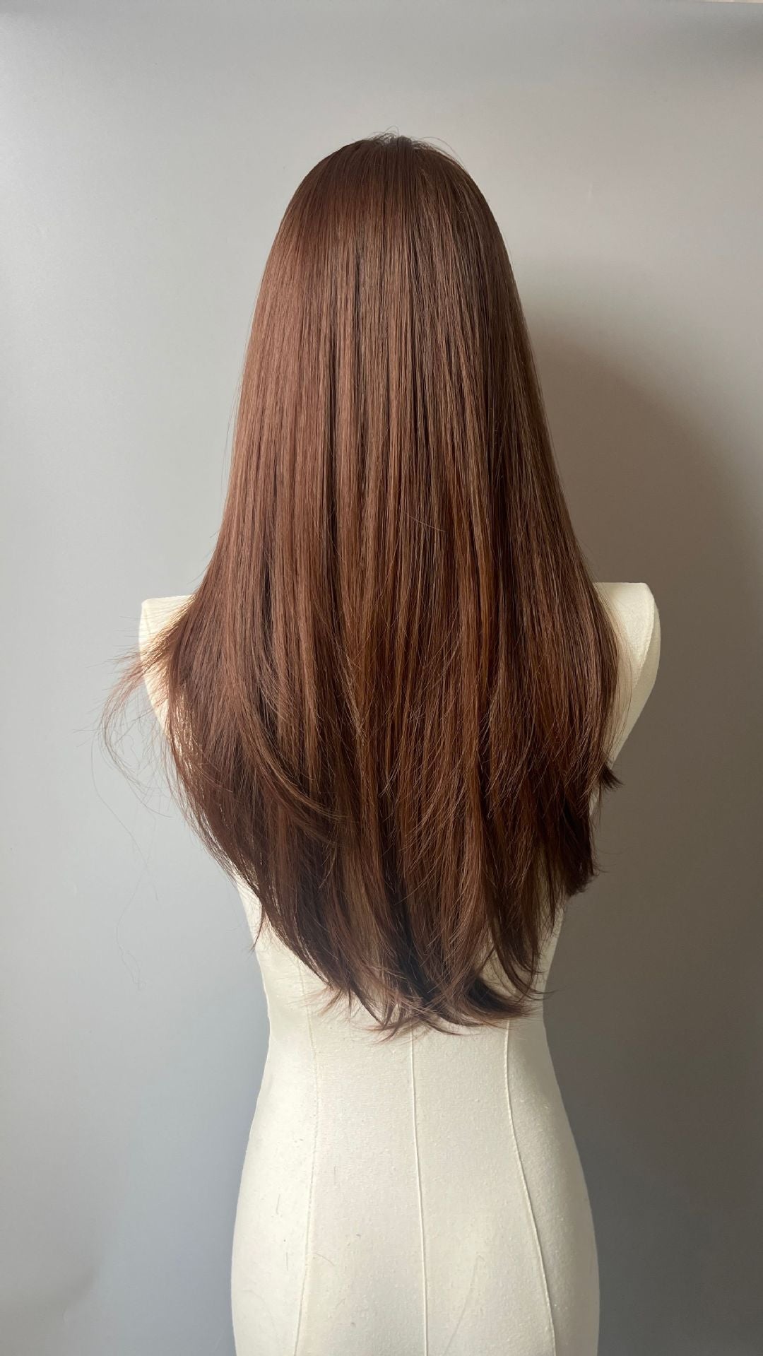 Women's Hair Layered Curly U-shaped Front Lace Long Straight Wig
