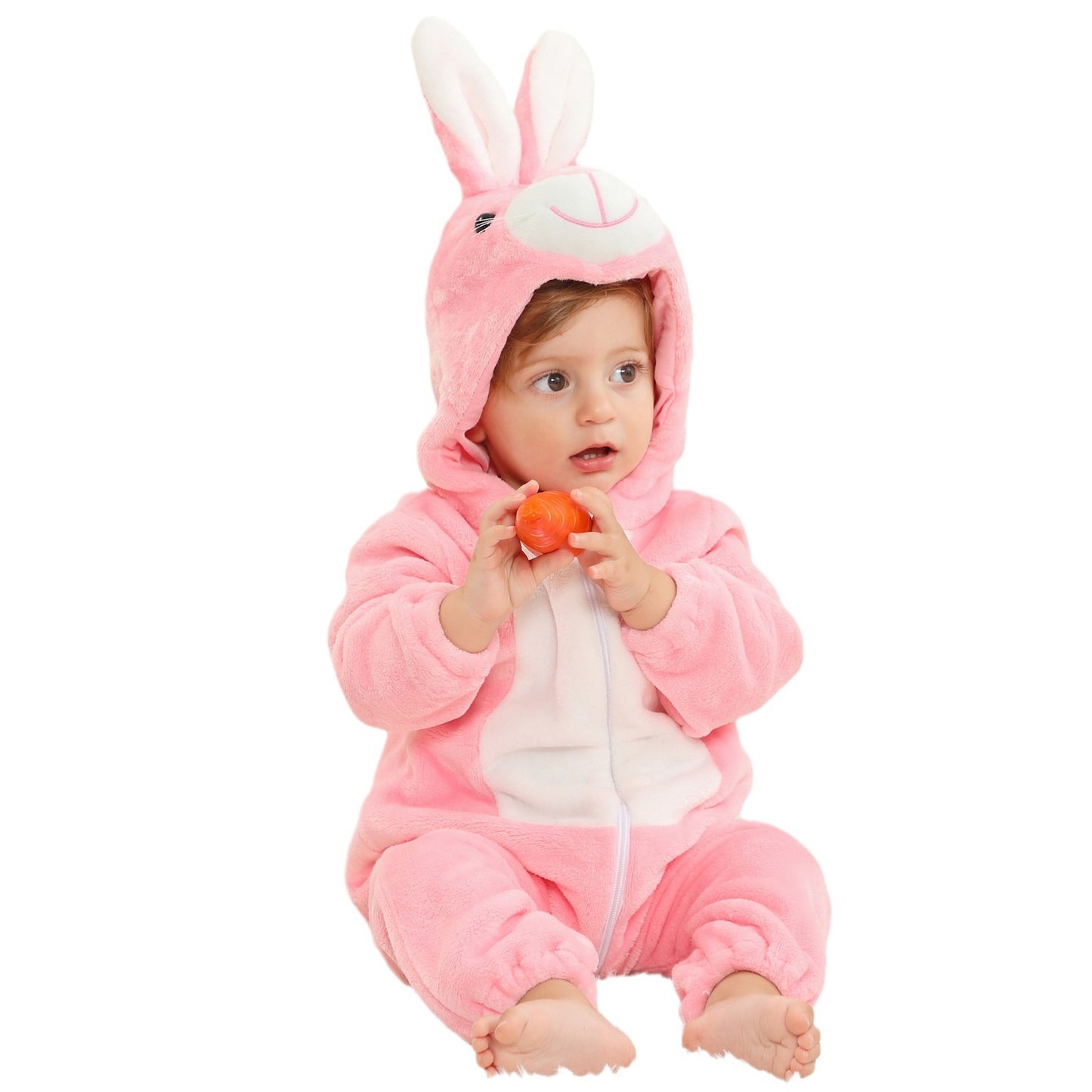 Infant Flannel Animal Performance Wear Cartoon Jumpsuit, Climbing Suit