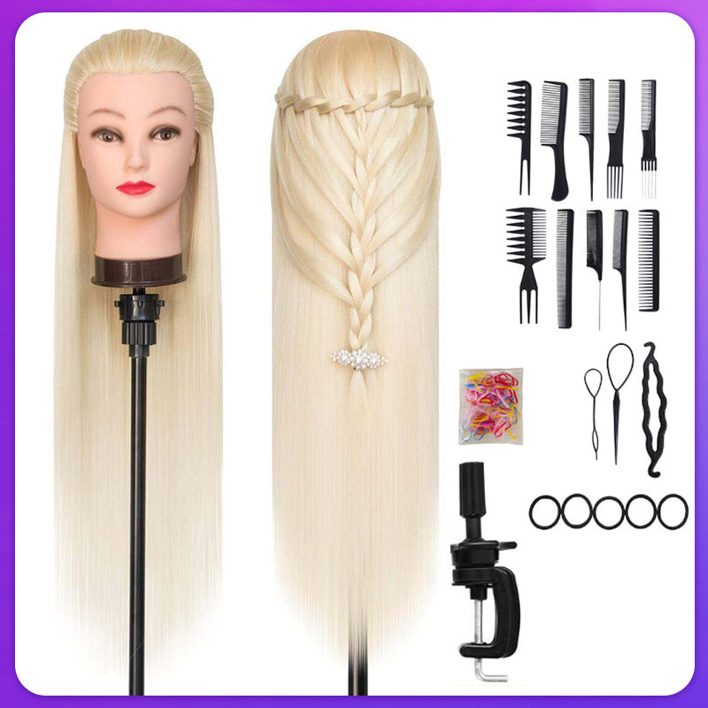 Model Head Practice Hairdressing Hair Cutting Teaching Mock Other Wig