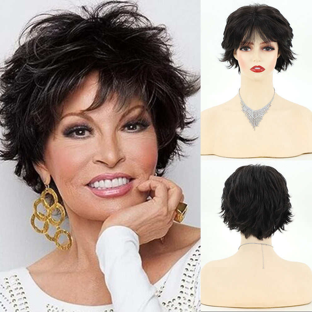 Fashionable Elegant Fluffy Chemical Fiber Female Wig Short Curly Hair
