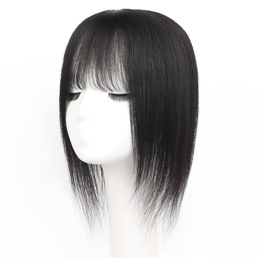 Set Real Top Hairpiece Light Seamless Fluffy Middle Points Fake Wig