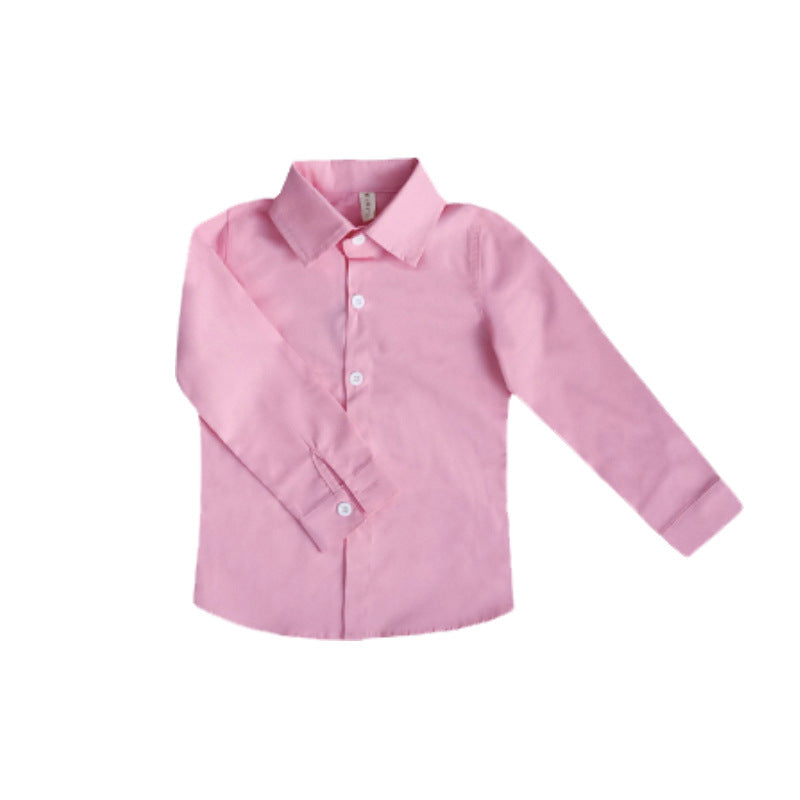 Children's Plus Size White Medium Large Fat Children's Shirt