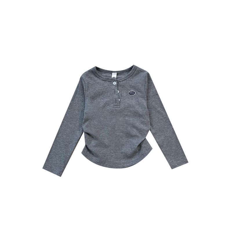 Children's Long-sleeved Spring Soft Breathable Versatile Slim Bottoming Children's T-shirt