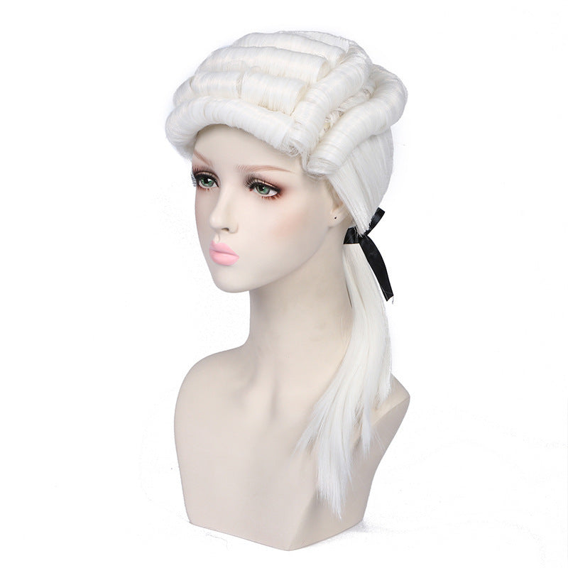 Judge Head Cover Ball Party Holiday Cos Wig