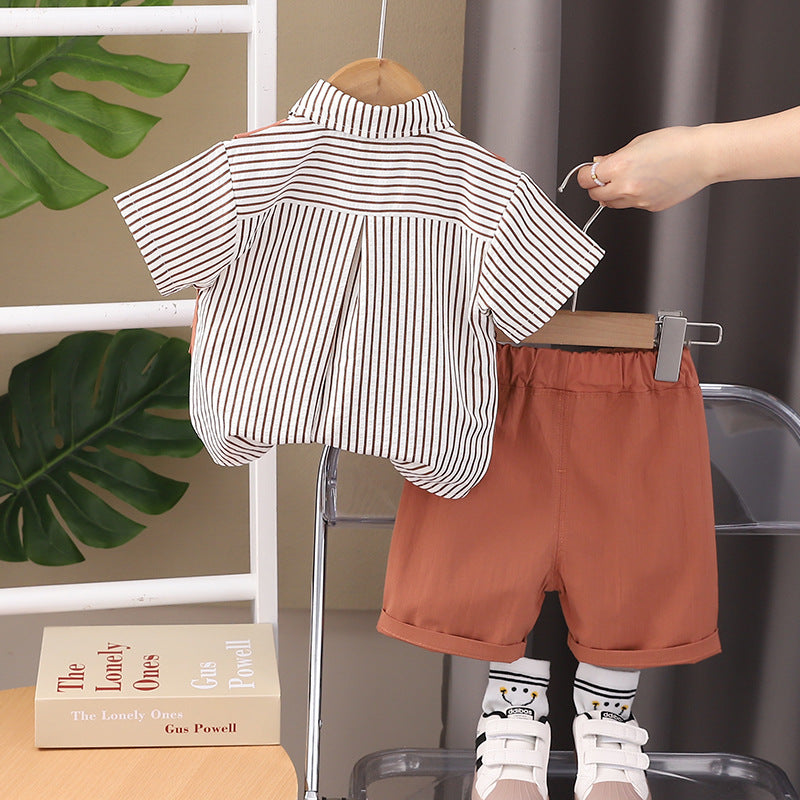 Children's Clothing Summer Short-sleeved Cute Shorts Vest Children's Suit