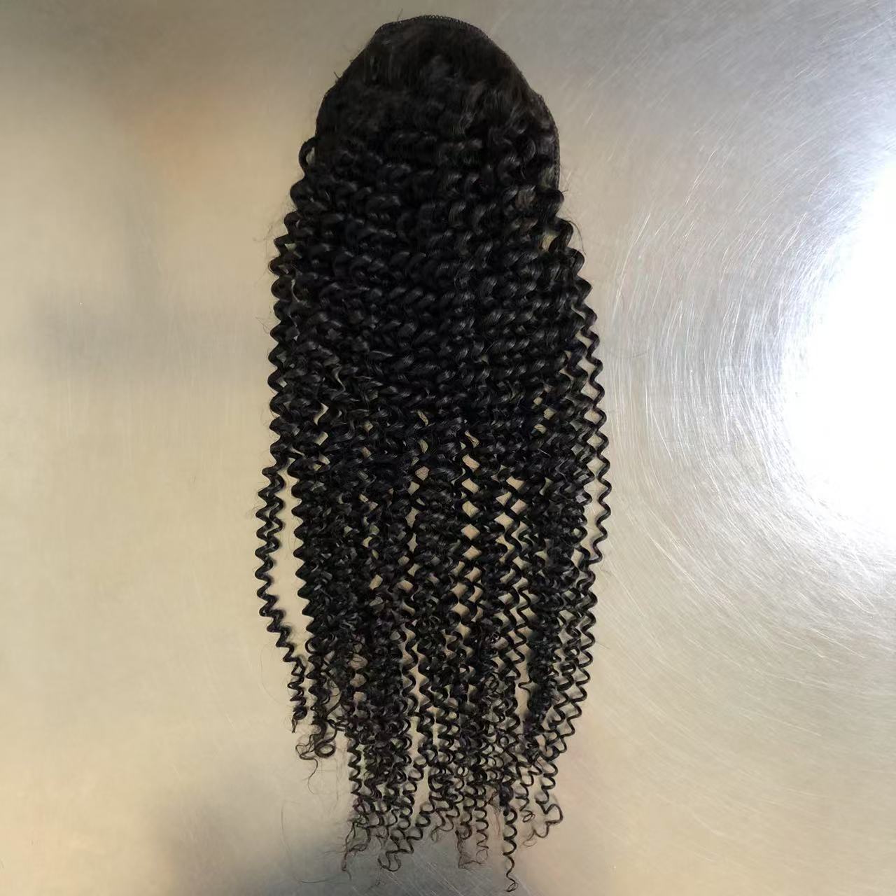 Creative Elegant Drawstring Ponytail Adjustable Human Real Hair Wig
