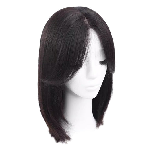 Collarbone Length Haircut Naturally Invisible Artificial Scalp Full Long Straight Wig