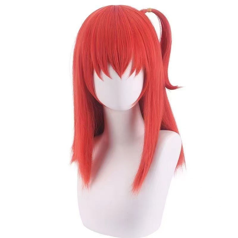 Lonely Rock Red Side Ponytail Modeling Cos Wig