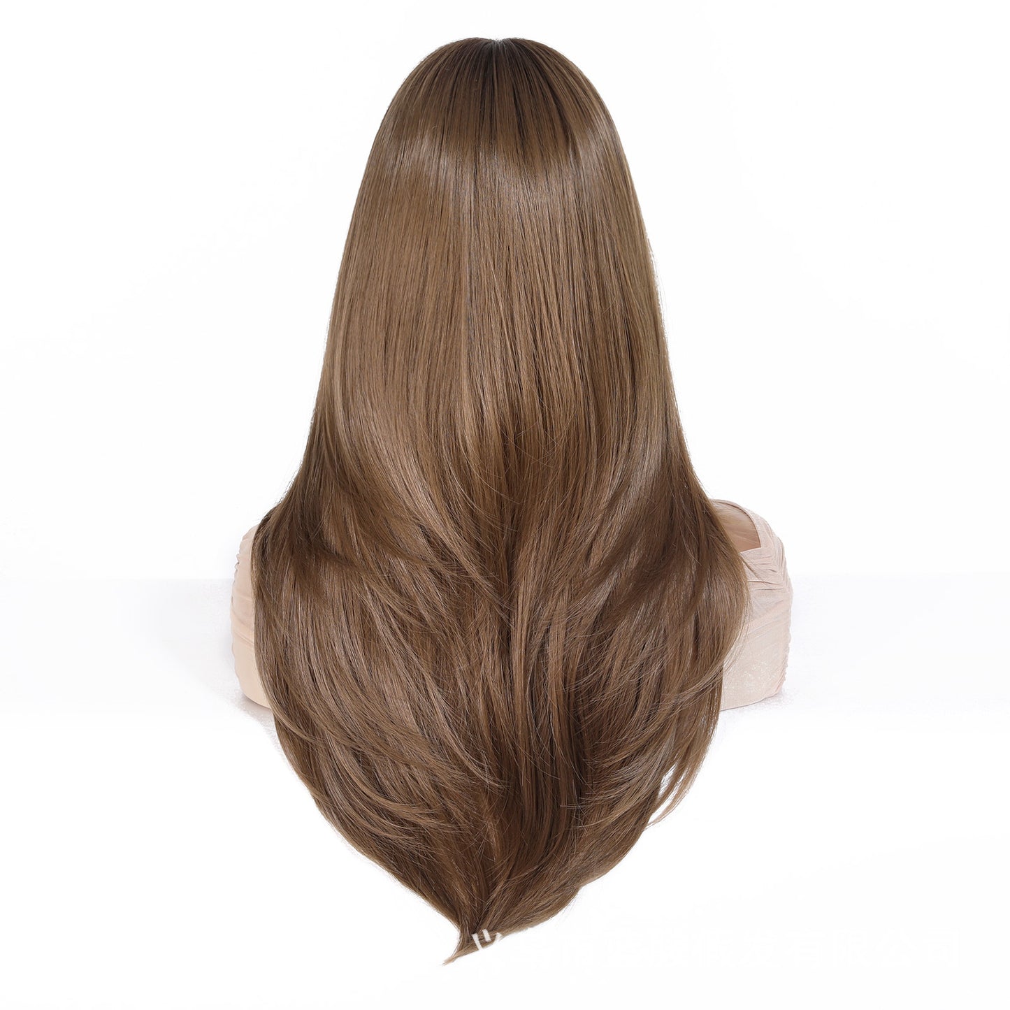High Level Gradient Brown Hair Fashion Long Straight Wig