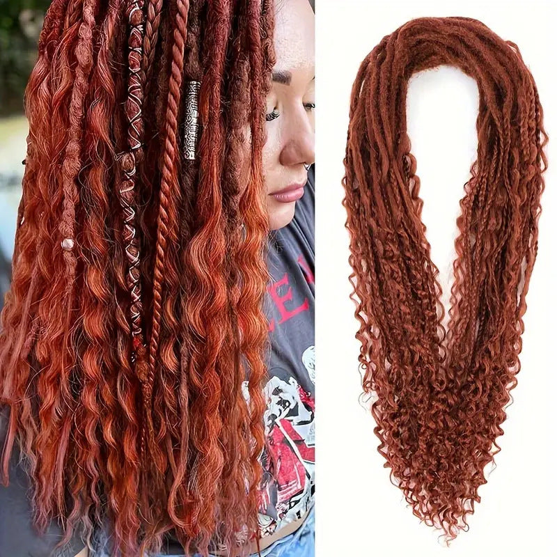 Dreadlocks Double-tailed Rolled Tail Three-strand Braid Wig Ponytail