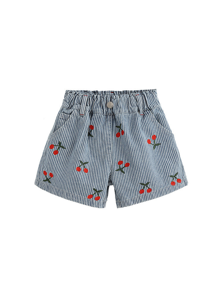 Jeans Summer Elastic Waist Shorts Western Children's Pants