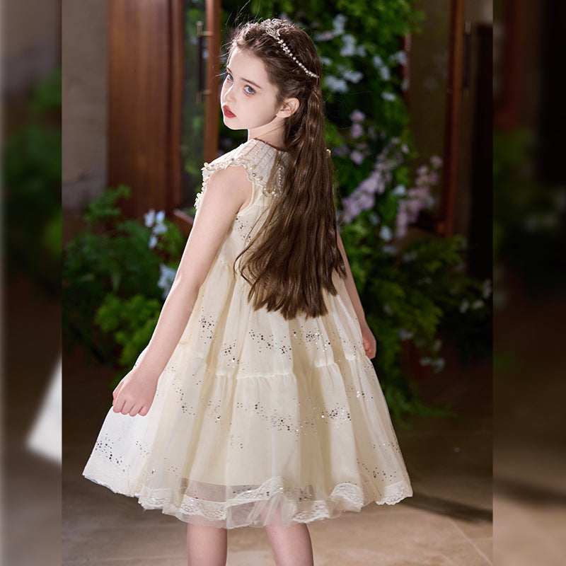 Children's Western Style Super Fairy Gauze Thin Vest Doll Collar Children's Dress