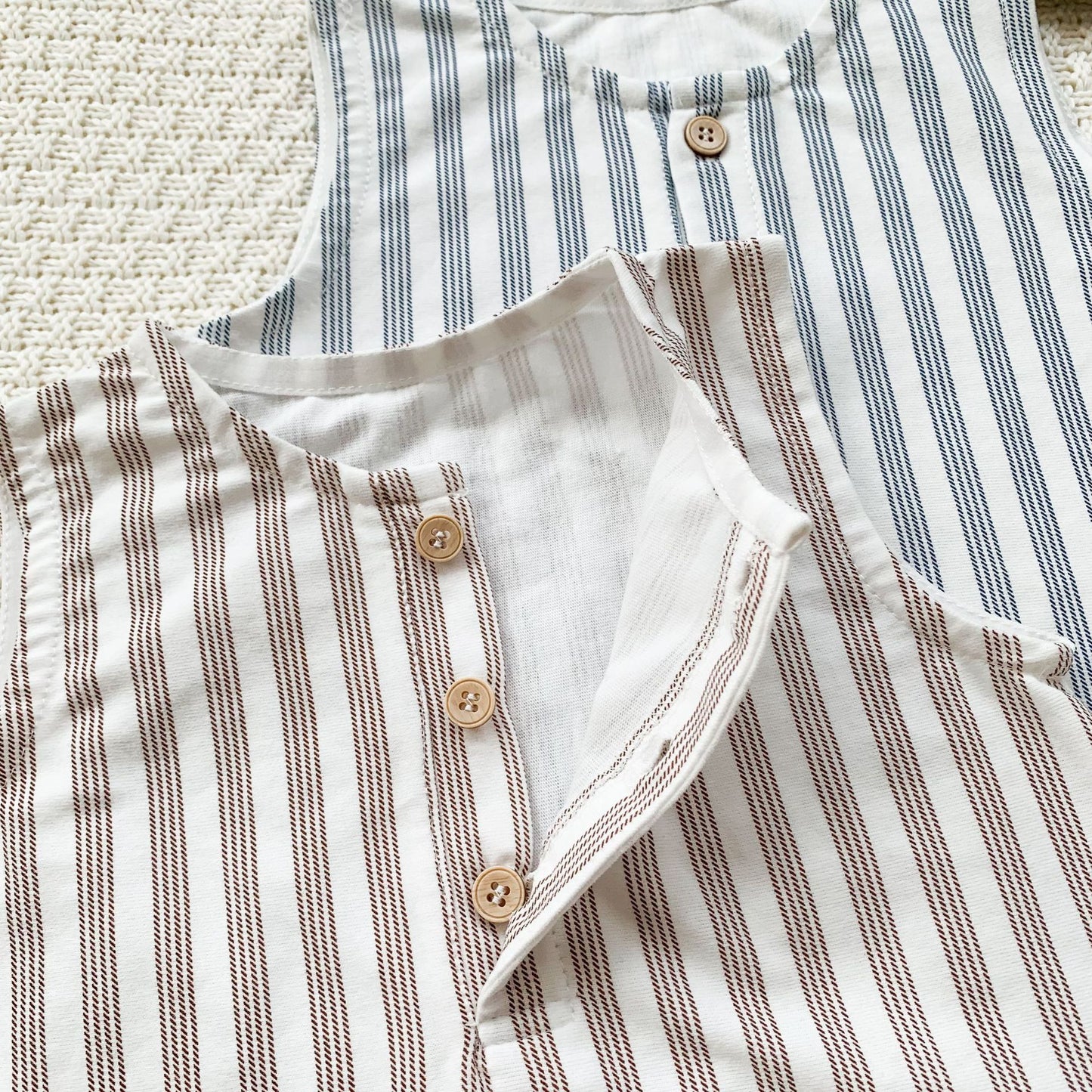 Romper Summer Born Boys Sleeveless Striped Jumpsuit, Climbing Suit