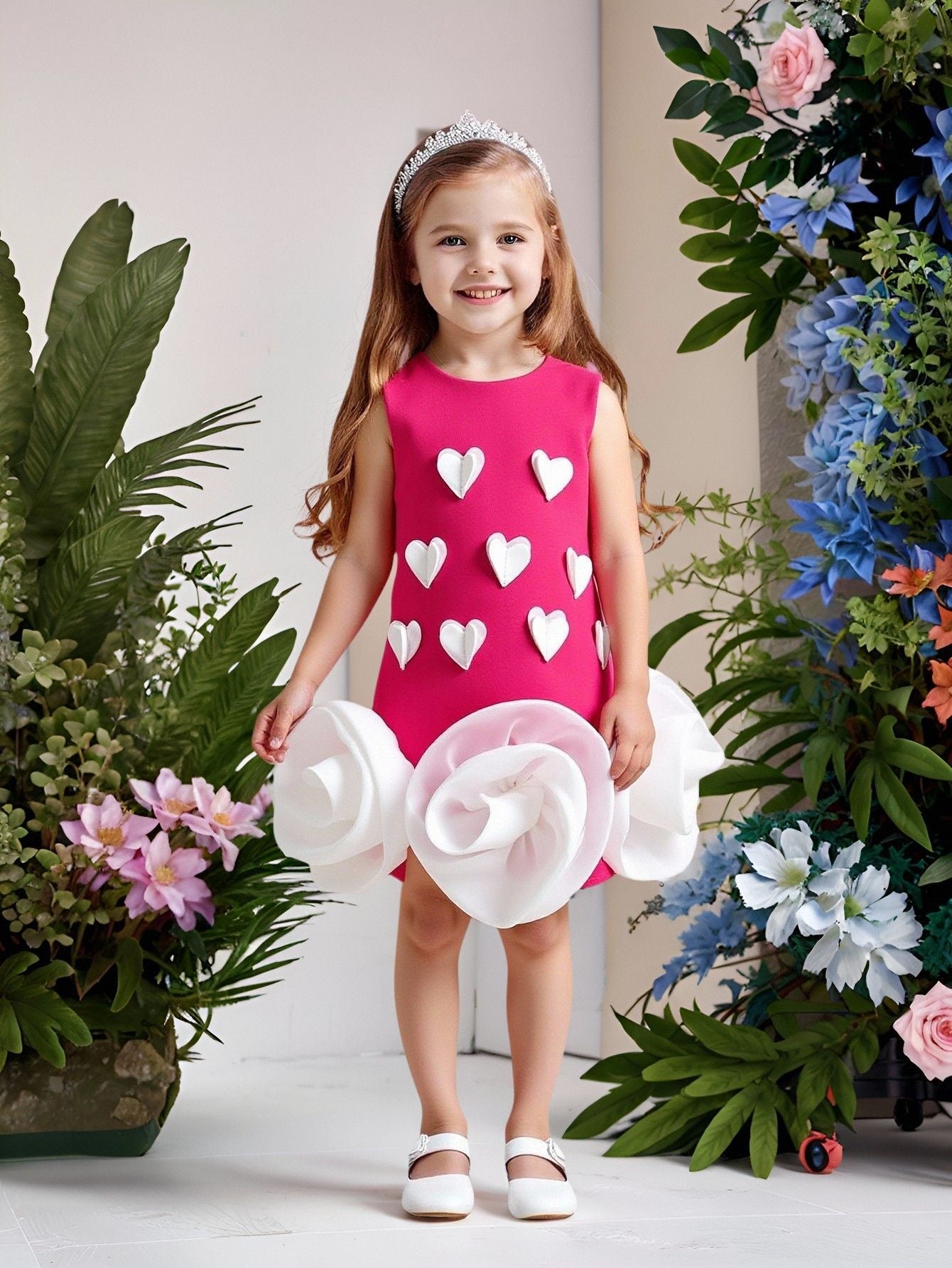 Children's Valentine's Day Instrumental Performance Suit Female Children's Dress