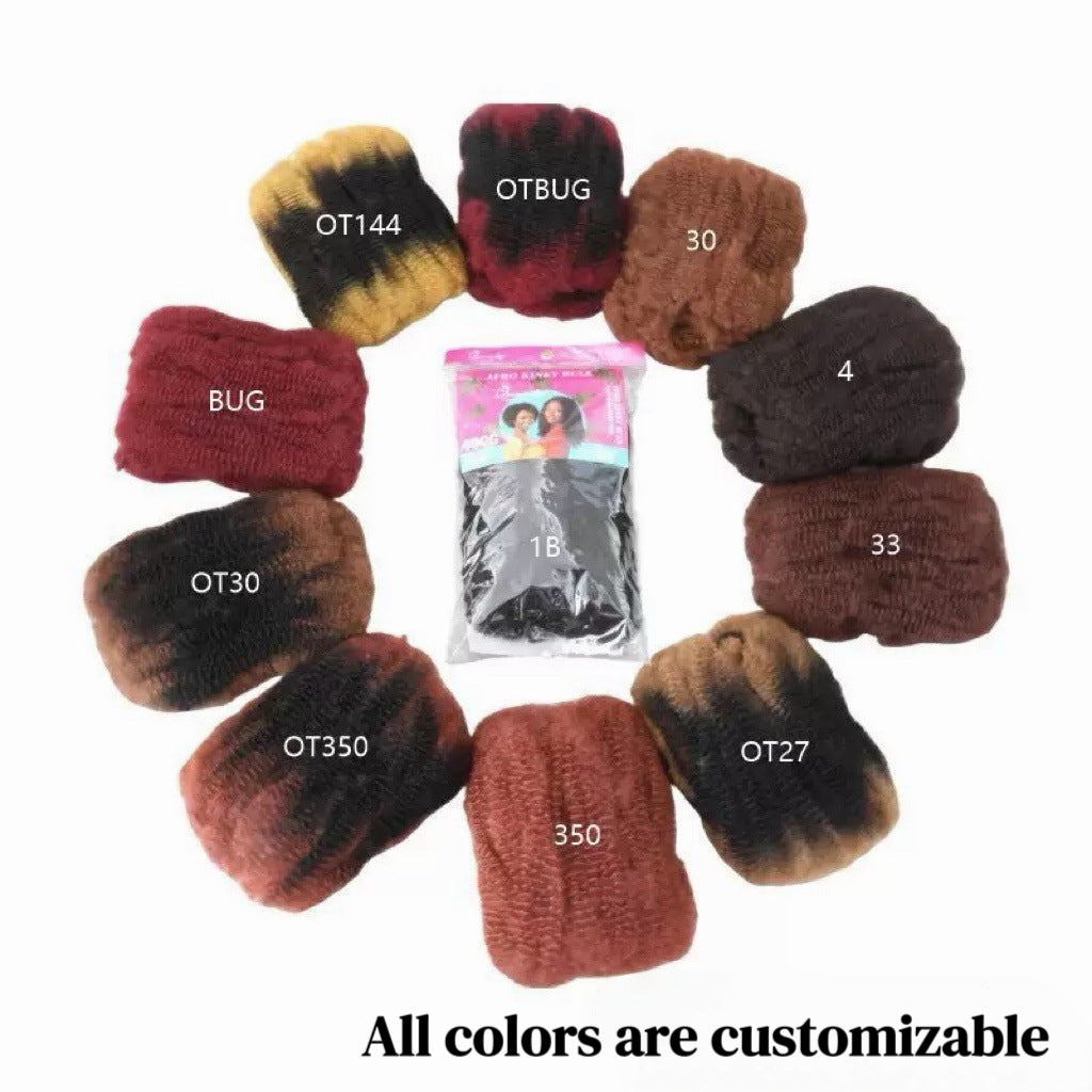 Inch African Caterpillar Dreadlocks Puffy Silk Wig Short Curly Hair