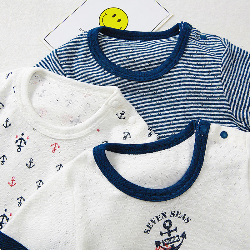 Children's Pieces 2 Packs Starting From Jumpsuit Short Sleeve Born Triangle Jumpsuit, Climbing Suit