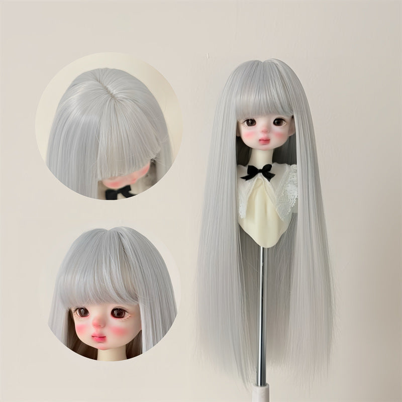 Silk Long Straight Hair Cover Bangs Rough Cos Wig
