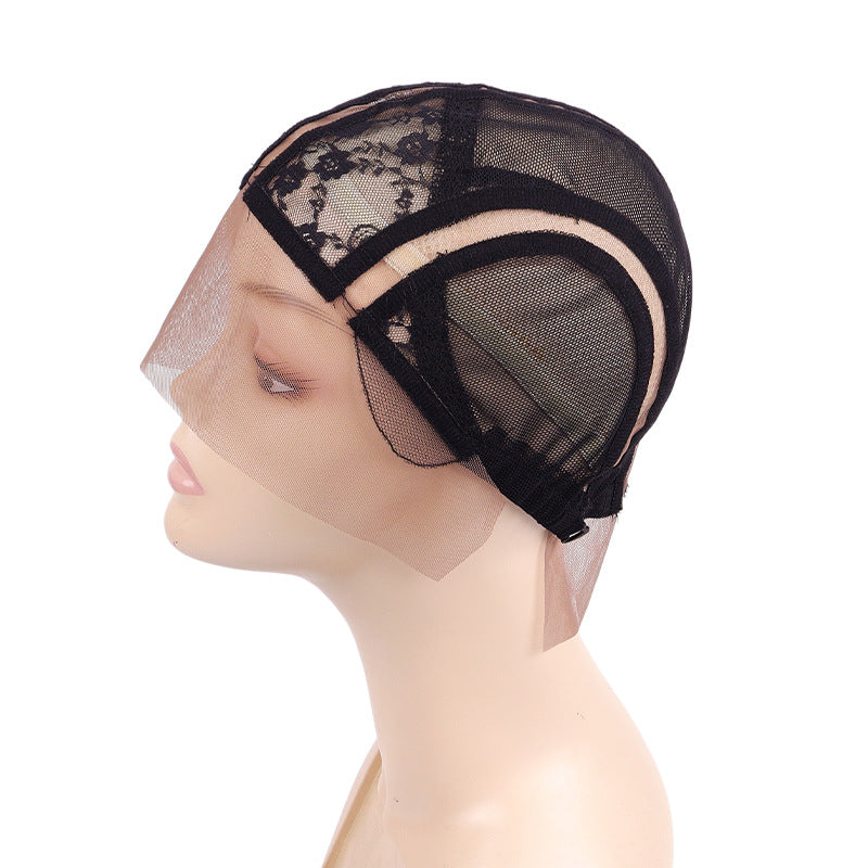 Net Three-strand Braid Former Lace Head Cap Elastic Mesh Leather Other Wig
