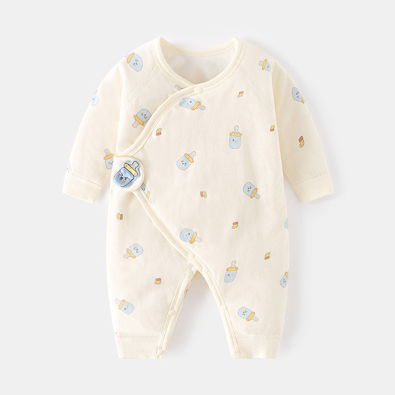 Born Quilted Jumpsuit Thin Cotton Boneless Romper Gown Jumpsuit, Climbing Suit